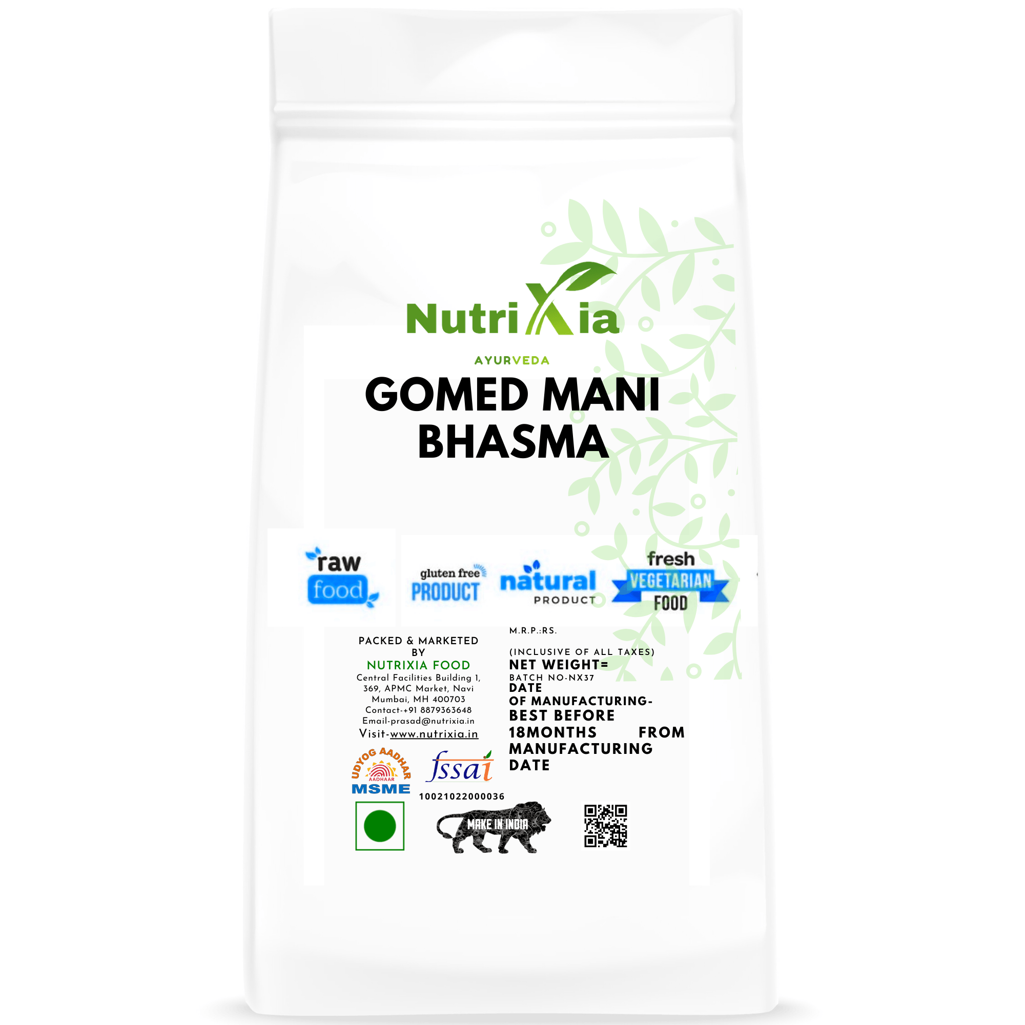 Gomed Mani Bhasma - Nutrixia Food