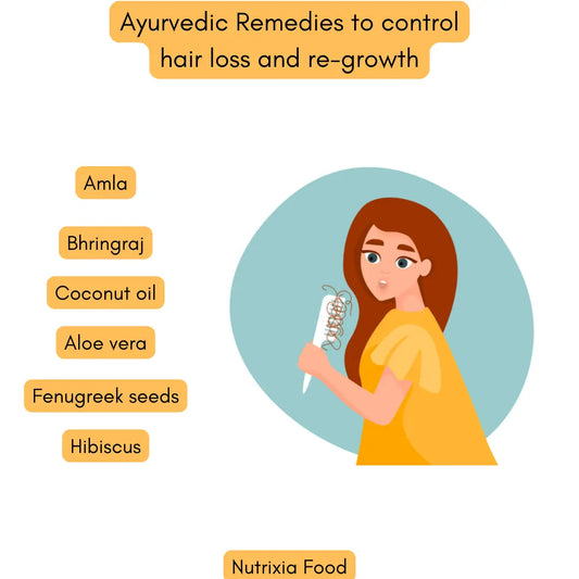 What are what are Ayurvedic Remedies to control hair loss and re-growth? Nutrixia Food