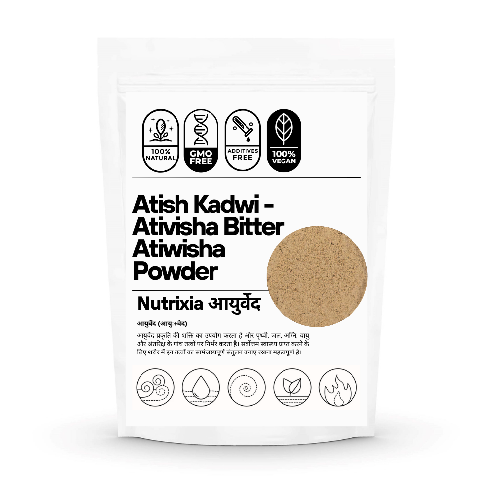 Atish Kadwi Powder- Ativisha Bitter - Atiwisha - Ateesh - Aconitum heterophyllum Nutrixia Food