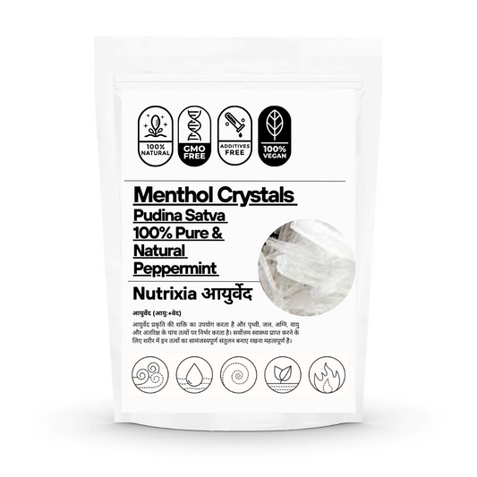 Menthol Crystals  Pudina Satva  100% Pure & Natural Peppermint  Mentha Arvensis  Pudina ki phool for Cold and Cough, Steam Inhalation