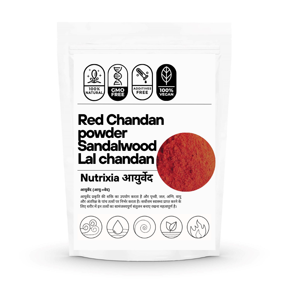Red Chandan powder - Sandalwood powder - Pterocarpus santalinus - Lal chandan Nutrixia Food