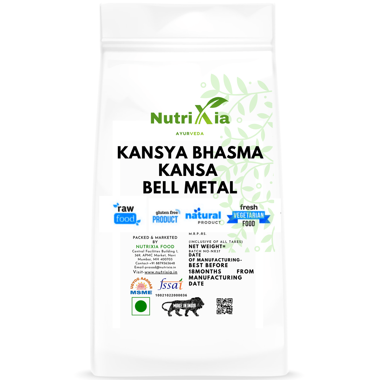 Kansya Bhasma Kansa 
Bell Metal -Nutrixia Food