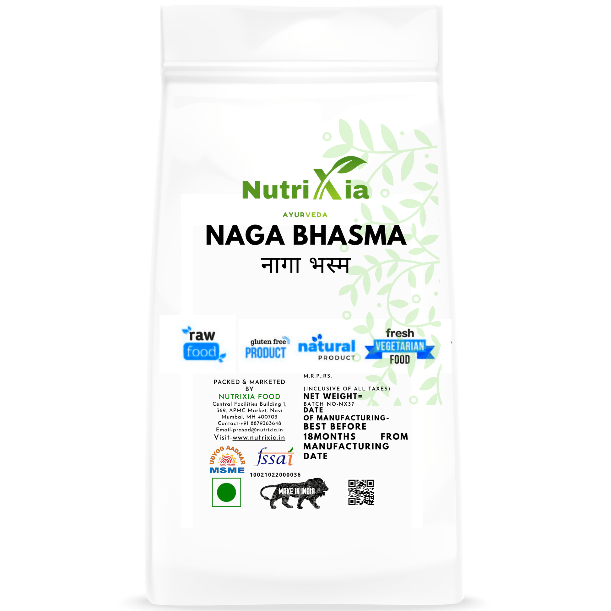 Naga Bhasma नागा भस्म -Nutrixia Food