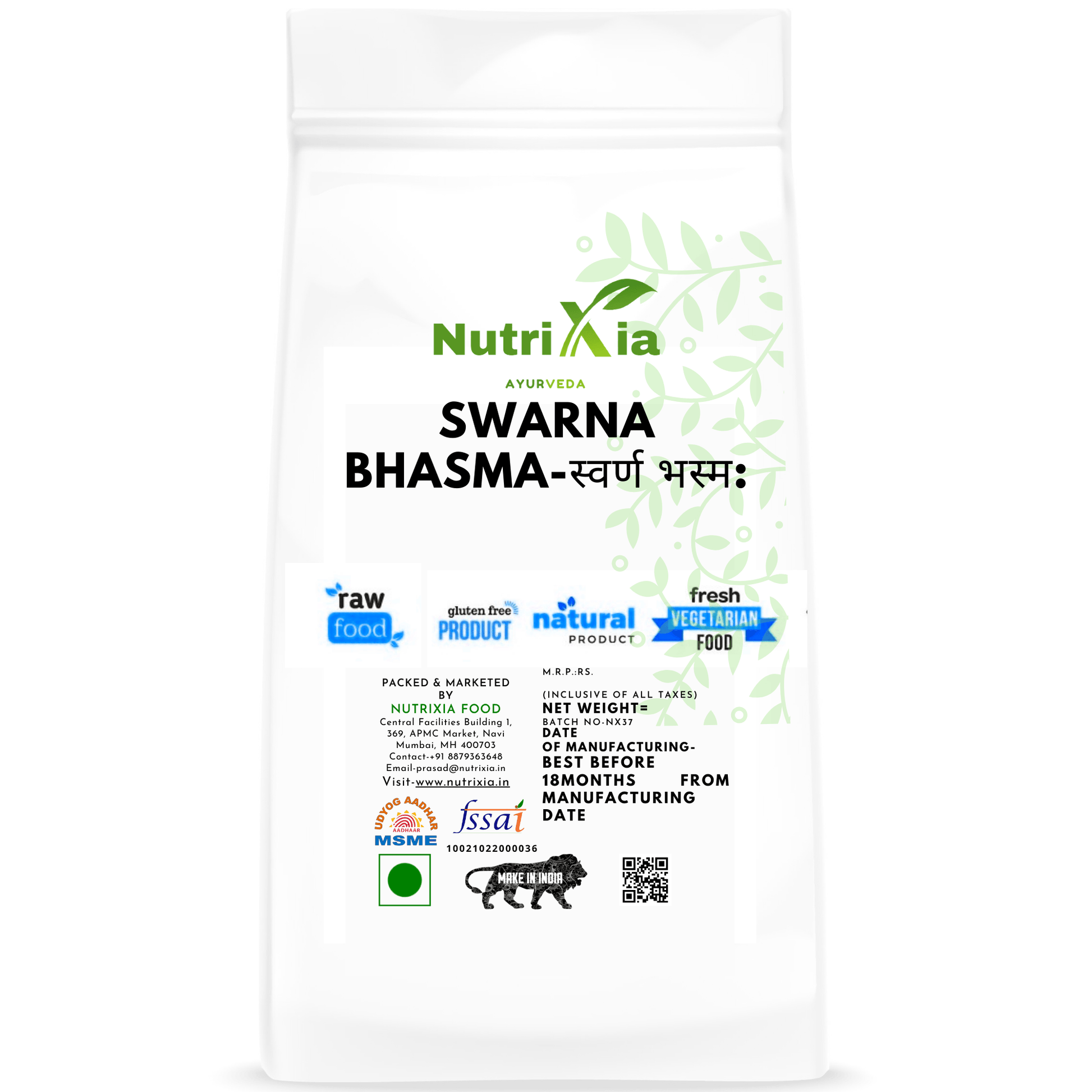 Swarna Bhasma-स्वर्ण भस्म: -Nutrixia Food