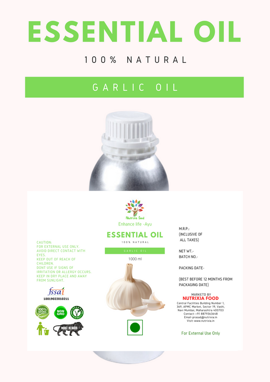 Garlic Oil - 1 Liter -Nutrixia Food