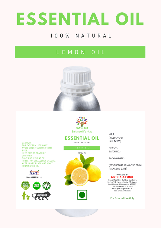 Lemon Oil - 1 Liter -Nutrixia Food