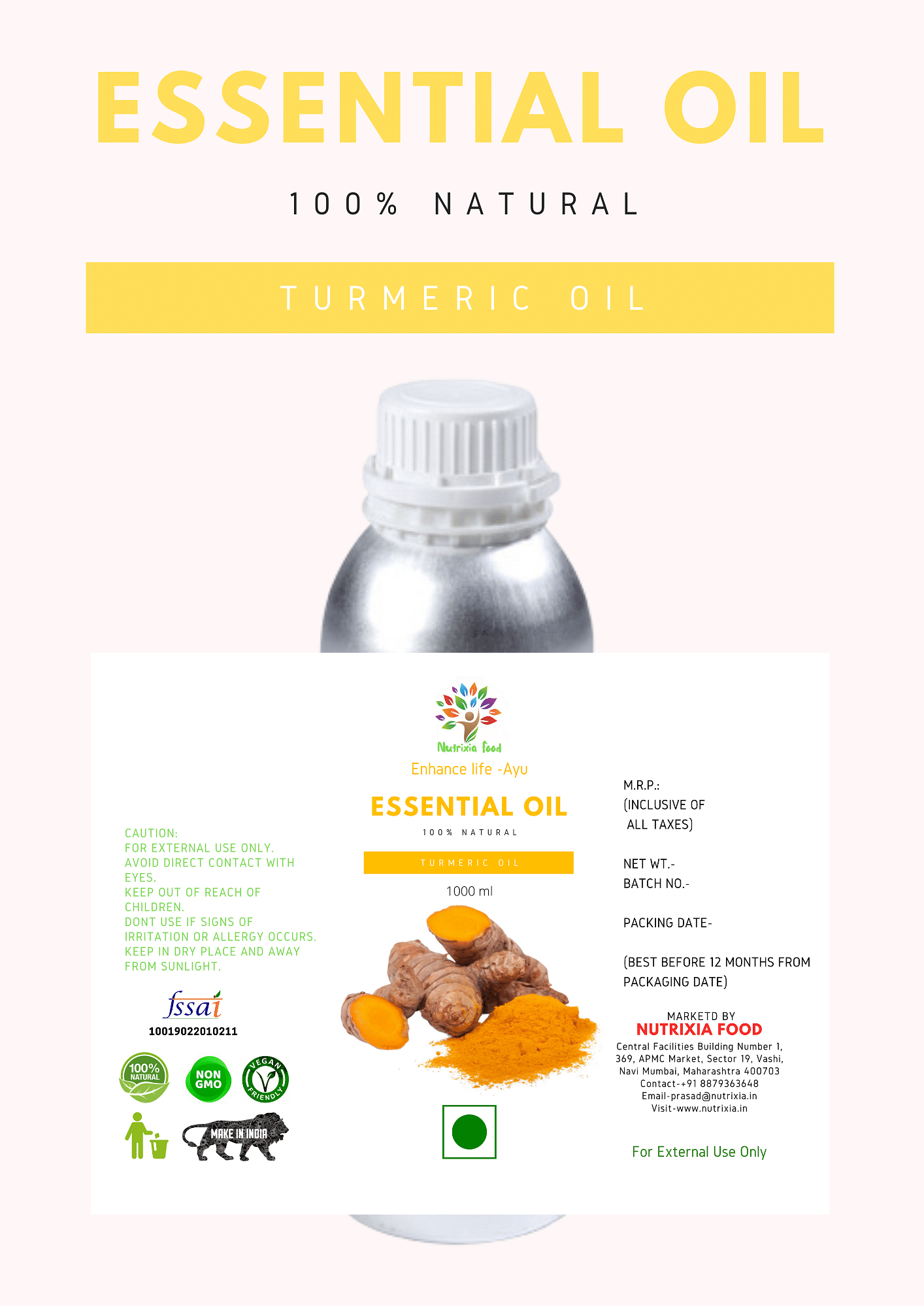 TURMURIC OIL -Nutrixia Food