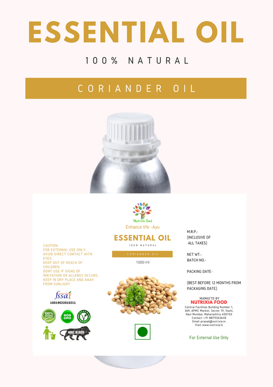 Coriander Oil - 1 Liter -Nutrixia Food