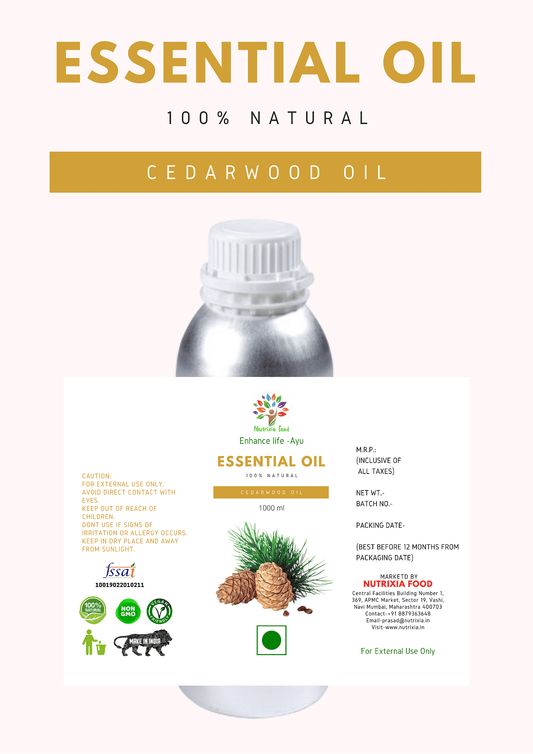 Cedarwood Oil - 1 Liter -Nutrixia Food
