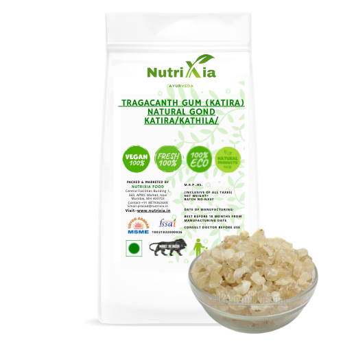 TRAGACANTH GUM (KATIRA)
Natural Gond Katira/Kathila/Tragacanth Gum Powder -Nutrixia Food