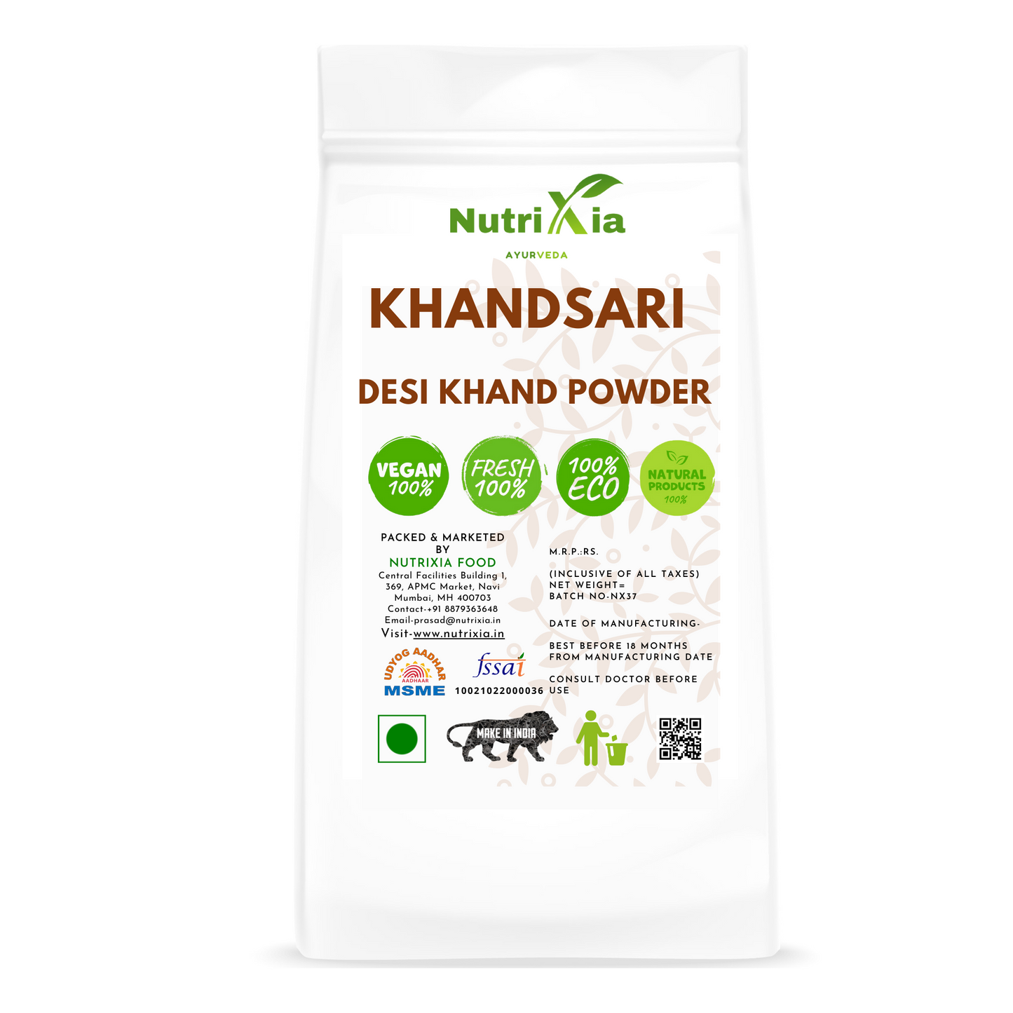Desi Khand Powder- Khandsari -Nutrixia Food